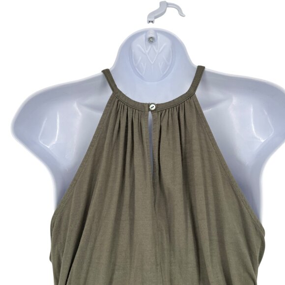 Michael Stars Jonnie Sleeveless Romper in Army Green Size Large - Picture 7 of 13